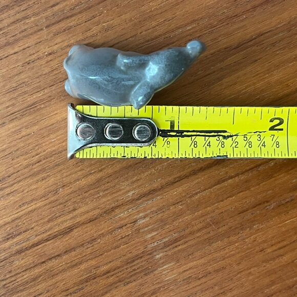 Porcelain German Miniature Grey Elephant Figurines- Set of 2 - Picture 3 of 8